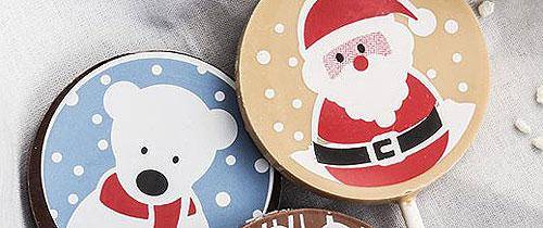 Christmas lollies with transfer sheets