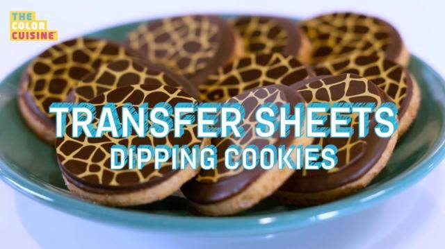 Transfer sheets for patterned cookies