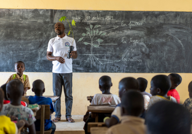 Teacher in cocoa farming community 