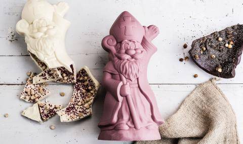 Ruby chocolate hollow figures Sinterklaas