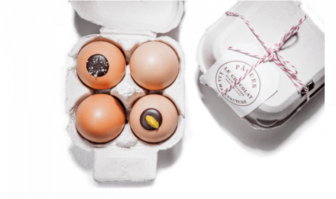 Alain Ducasse filled eggs in their shells (FR) - To eat, it’s simple and fun: you just need to peel the eggshell!