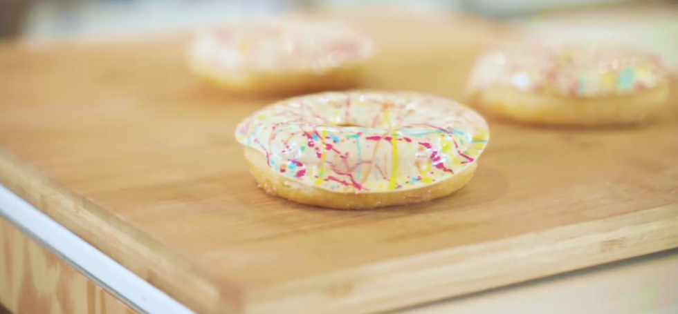 Donuts with printed glazing