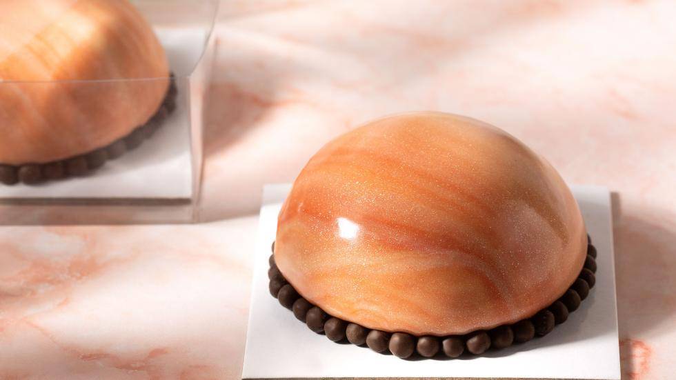 Bombe with mirror glaze