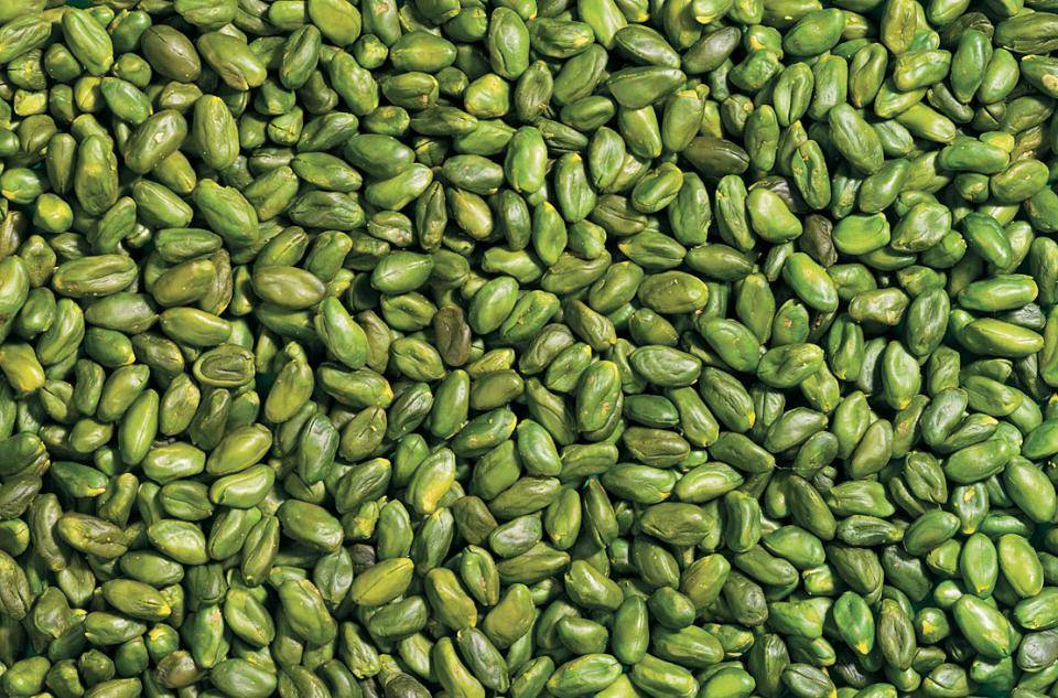 Whole green pistachios