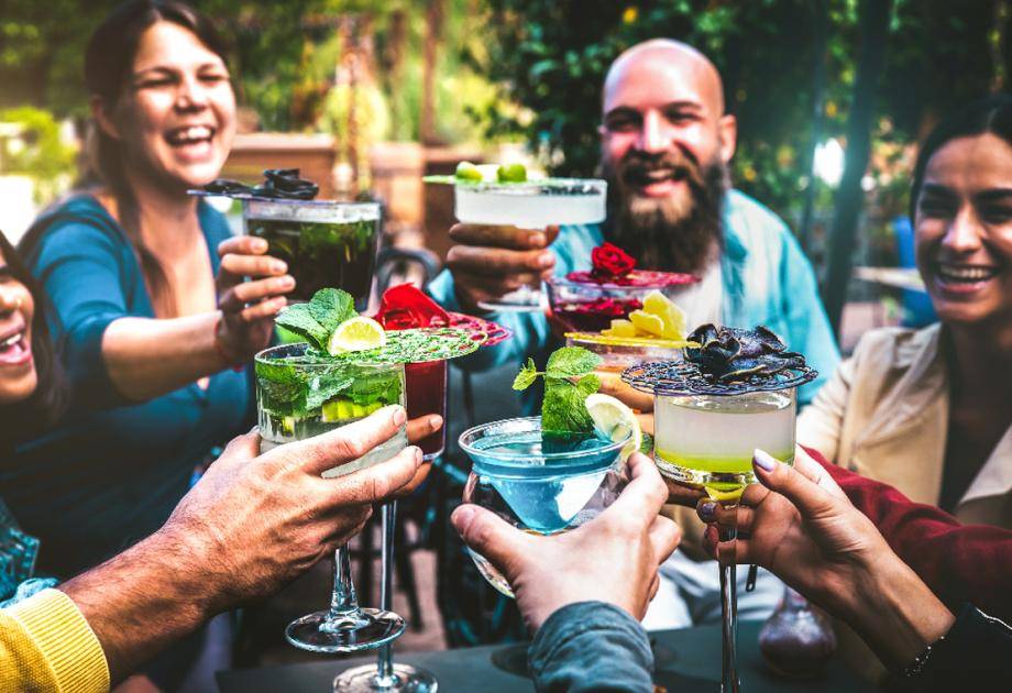 Fruity cacaofruit cocktails