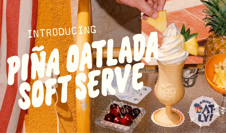 Oatly x Malibu Pina Oatlada Soft Serve Ice cream