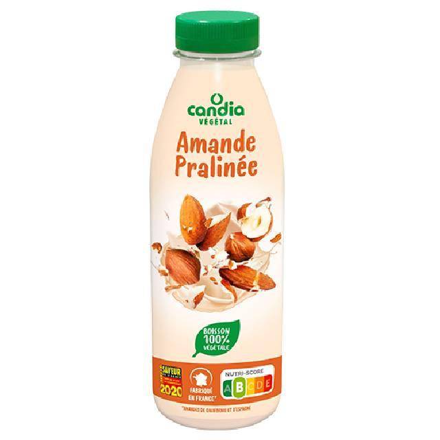 Candia (France): indulgent and nutritious almond-based drink. A silky texture is expected thanks to the link to “praliné almonds”.