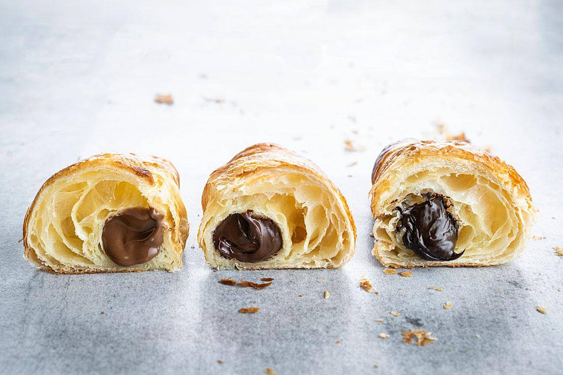Croissant after baking filling