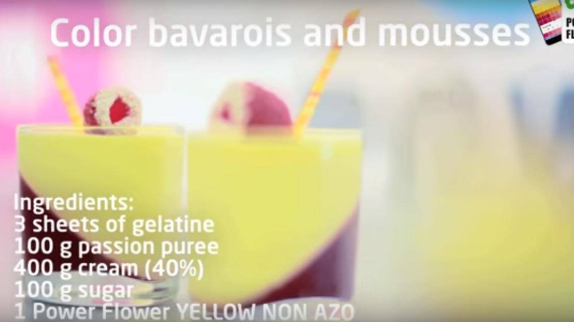 How to color bavarois and mousses?