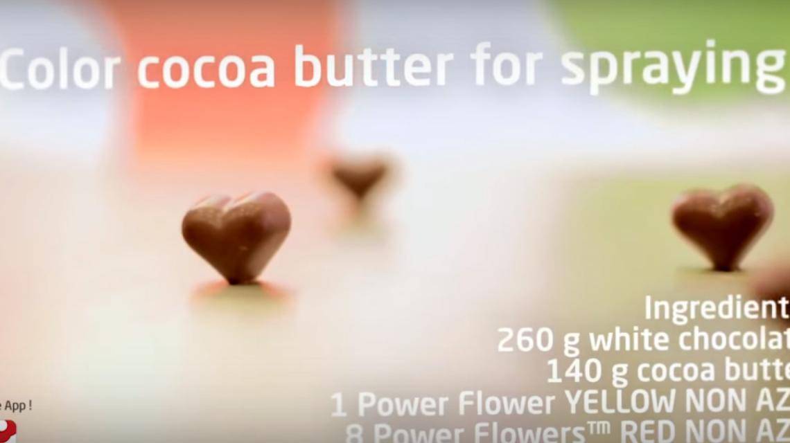 How to color cocoa butter for spraying?