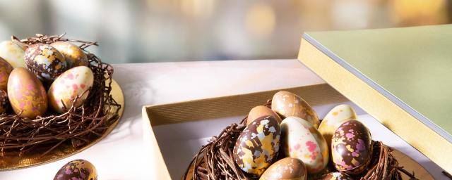 Easter eggs in a giftbox